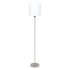 Lampe sur pied Noor 1564ST Acier avec abat-jour en lin blanc