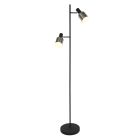 Zwart met stalen vloerlamp Fjorgard 1702ZW met E27 fitting