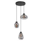 Hanging lamp Reflexion 3079ZW Black 3 light E27 fitting