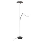 Vloerlamp Soleil 3258ZW Zwart met verstelbare leesarm