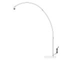 Arc lamp Solva 7977ST with coarse linen white lampshade E27