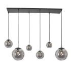 Hanglamp Bollique New 3499ZW Zwart 6 lichts E27