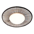 Zwart / bamboe plafondlamp Aura Ø50 cm 3866ZW met 4 standen functie