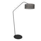 Schwarze Stehlampe Zig-Zag 4242ZW mit schwarzem transparentem Sizoflor Lampenschirm – Einzigartiges Design und funktionale Nutzung