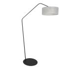 Schwarze Stehlampe Zig-Zag 4243ZW mit silbernem transparentem Sizoflor Lampenschirm – Einzigartiges Design und funktionale Nutzung