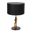 Gold with black table lamp Animaux 7203ZW with black gold linen shade