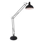 Zwarte vloerlamp Magna 7632ZW met knikbare arm. XXL vloerlamp.