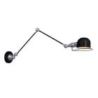 Wandlamp Davin 7656ZW Zwart met kleine fitting E14