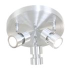 Round 3 light Ceiling Spot Natasja 7905ST Steel Including light sources