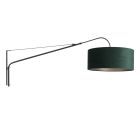 Zwarte wandlamp Elegant Classy 8133ZW met groen velours kap