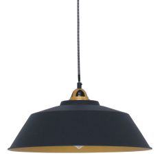 Hanglamp Nove 1318ZW zwart/goud met warme luxe uitstraling
