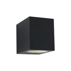 Buitenlamp Logan 1495ZW - zwarte wandlamp met modern lichtbeeld