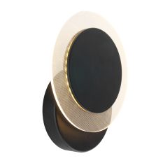 Wandlamp Lido 2564ZW zwarte LED lamp Ø17 cm draaibaar