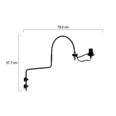 Armature Holgarsøn Anne Light 2572ZW Noir (sans abat-jour)