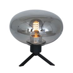 Tafellamp Reflexion 2681ZW zwarte lamp met smoke glas