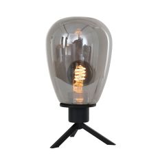 Tafellamp Reflexion 2682ZW zwarte lamp met smoke glas