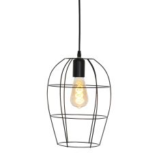 Hanglamp Minimalics 2705ZW Zwart – Stijlvol open design met E27 fitting
