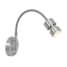 Wandlamp Natasja 3094ST staal flexibele leeslamp incl. GU10