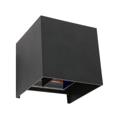 Wandlamp Muro 3098ZW zwarte LED kubuslamp met lichtspel