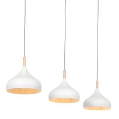 Hanglamp Bjorr 3099W – witte 3-lichts lamp met scandi charme