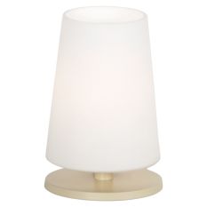 Lampe de table Ancilla 3101CR crème toucher on/off avec verre opale blanc