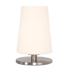 Tafellamp Ancilla 3101ST staal touch on/off met opaal wit glas
