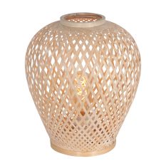 Tafellamp Maze 3130BE – Beige bamboe lamp met rustige sfeer