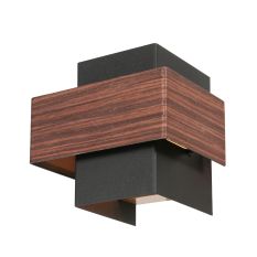 Applique murale Muro 3367E Aspect bois avec culot G9 et source lumineuse