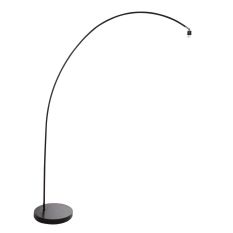 Booglamp Solva 3409ZW – zwarte vloerlamp zonder kap met E27 fitting