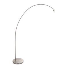 Booglamp Solva 3410ST – stalen vloerlamp zonder kap met E27 fitting