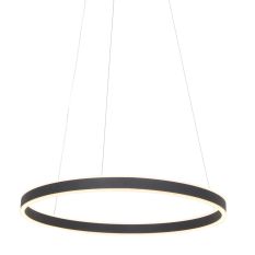 Hanglamp Ringlux 3502ZW zwarte LED ringlamp Ø 60 cm