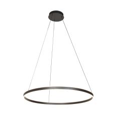 Hanglamp Ringlux 3675ZW zwarte hanglamp met LED ring Ø80