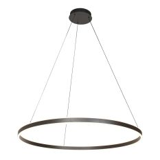 Hanglamp Ringlux 3676ZW zwarte hanglamp met LED ring Ø100