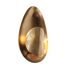 Bronze-colored wall lamp Brassi oval 3680BR with large socket