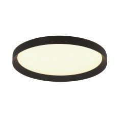 Plafondlamp Flady 3685ZW zwarte LED lamp Ø40 cm met uplight