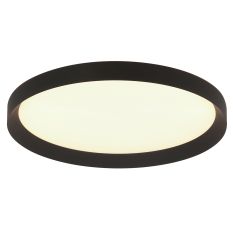 Plafondlamp Flady 3686ZW zwarte LED lamp Ø50 cm met uplight