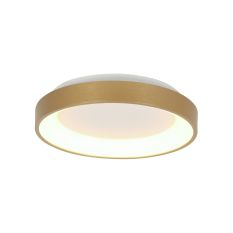 Plafondlamp Ringlede 3690GO gouden LED lamp Ø28 cm met uplight
