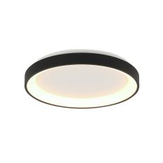 Plafondlamp Ringlede 3690ZW zwarte LED lamp Ø28 cm met uplight