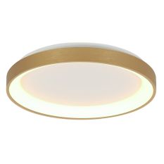 Plafondlamp Ringlede 3691GO gouden LED lamp Ø38 cm met uplight