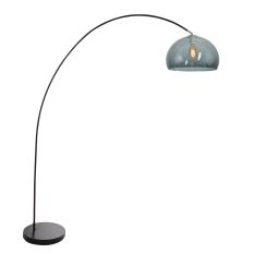 Arc lamp Solva 3907ZW with a smoke-colored plastic bulb