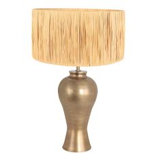 Tafellamp Brass 3988BR – natuurlijke elegantie met zeegras kap