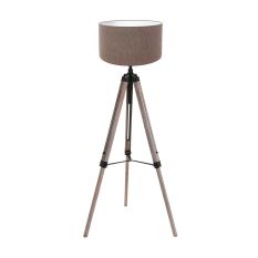 Vloerlamp Triek 4099ZW met grijs linnen kap Ø40 cm