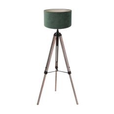 Vloerlamp Triek 4104ZW met groene velours kap Ø40 cm