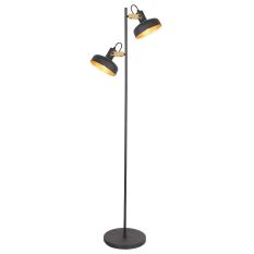 Black 2-light floor lamp Prato 4121ZW with E14 fittings