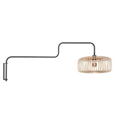 Wall lamp Breeza-Beach 4160ZW black with bamboo shade Ø40 cm