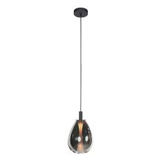 Glimsy 4199ZW Pendant Lamp – Black Glass Ø22 cm