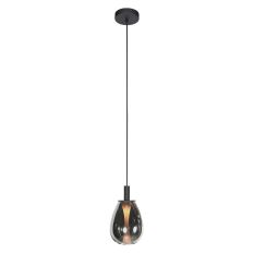 Glimsy 4200ZW Pendant Lamp – Black Glass Ø14,5 cm