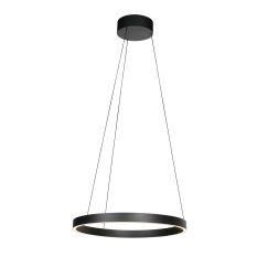 Round black pendant lamp Mykty 4203ZW – 60 cm diameter, height adjustable with Cable Lift, 7800 lumens