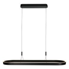 Oval black pendant lamp Mykty 4205ZW – 120 cm wide, height adjustable with Cable Lift