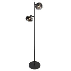 Zwarte 2-Lichts Vloerlamp Tenebris 4213ZW – Elegante Verlichting met Luxe Uitstraling